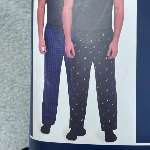 Nautica Mens Sleepwear Fleece Pants 2-Pack Comfort Waistband d0642 - Picture 2 of 6